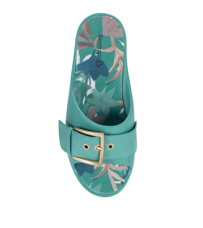 Women Baretraps Slides and Slip On Sandals Pacey Platform Sandal Taffy Teal