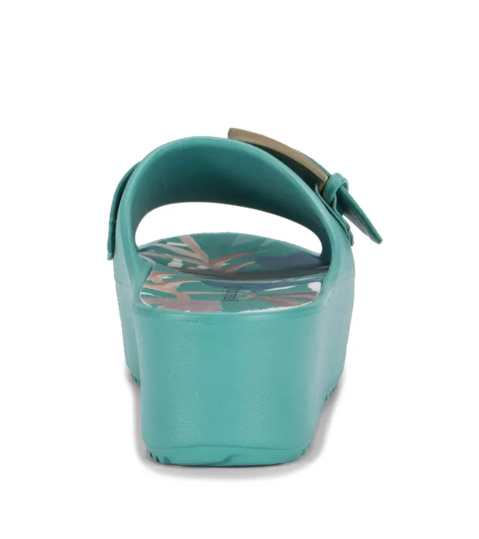 Women Baretraps Slides and Slip On Sandals Pacey Platform Sandal Taffy Teal