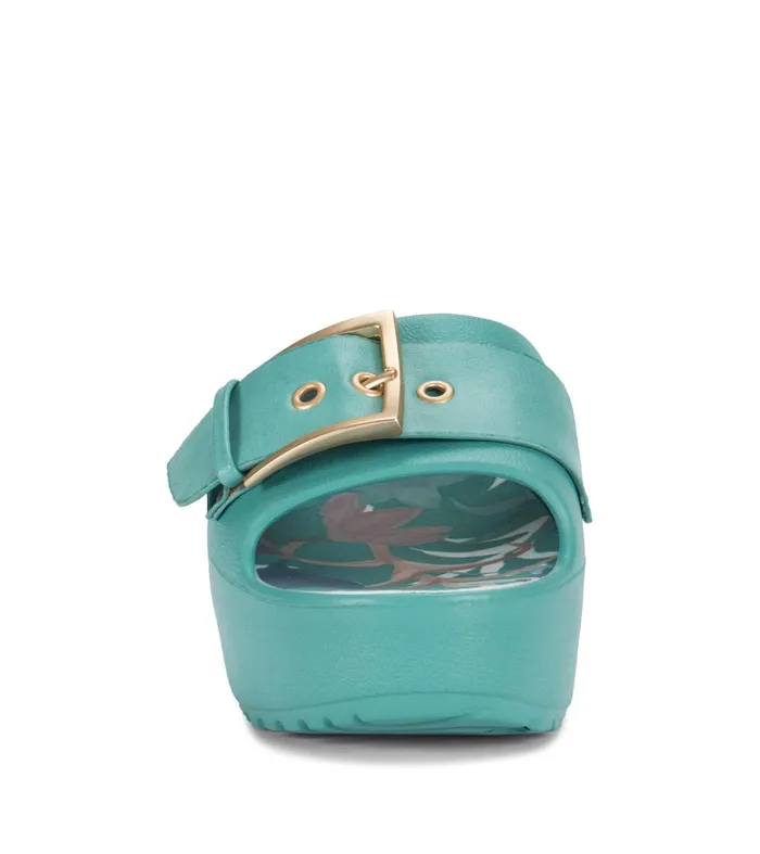 Women Baretraps Slides and Slip On Sandals Pacey Platform Sandal Taffy Teal