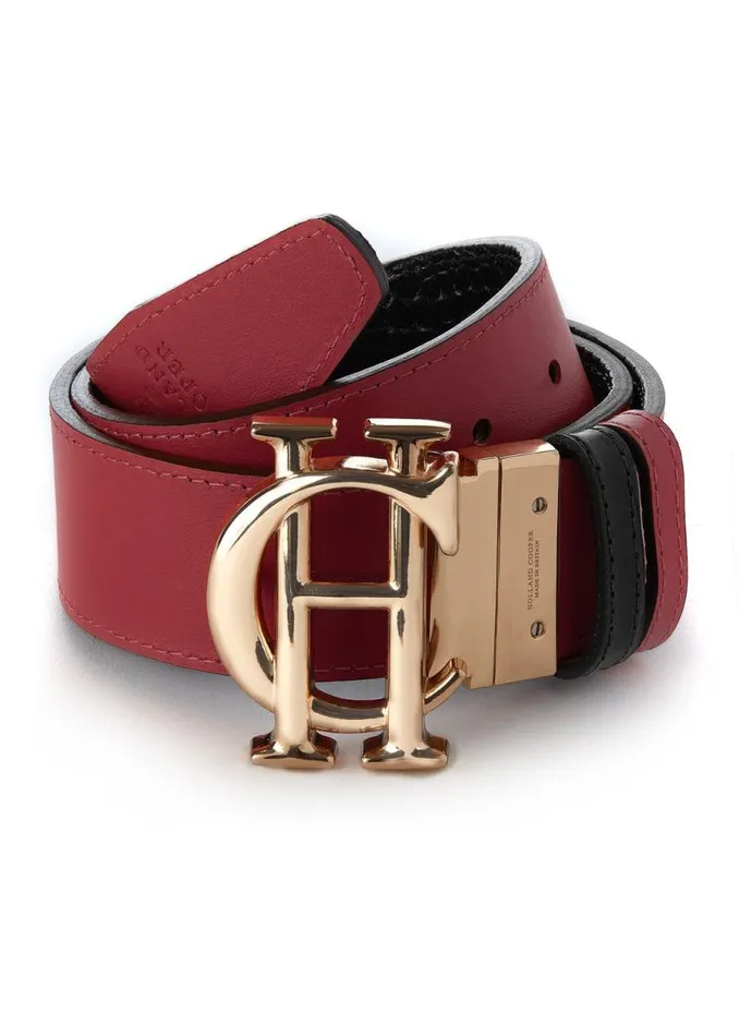 Women Belts Holland Cooper HC Classic Belt Reversible Heritage Red Black Croc Women Belts Holland Cooper HC Classic Belt Reversible Heritage Red Black Croc