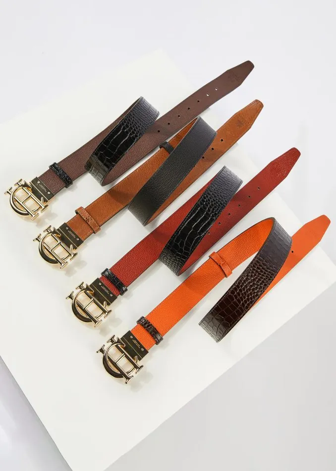 Women Belts Holland Cooper HC Classic Belt Reversible Heritage Red Black Croc Women Belts Holland Cooper HC Classic Belt Reversible Heritage Red Black Croc
