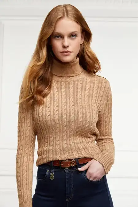 Women Belts Holland Cooper HC Slim Logo Belt Tan Women Belts Holland Cooper HC Slim Logo Belt Tan