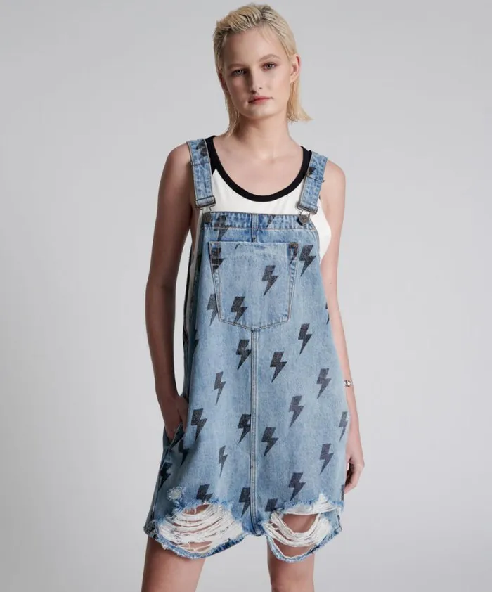 Women BLUE LIGHTNING PINI DENIM DRESS One Teaspoon Midi and Maxi Dresses Women BLUE LIGHTNING PINI DENIM DRESS One Teaspoon Midi and Maxi Dresses