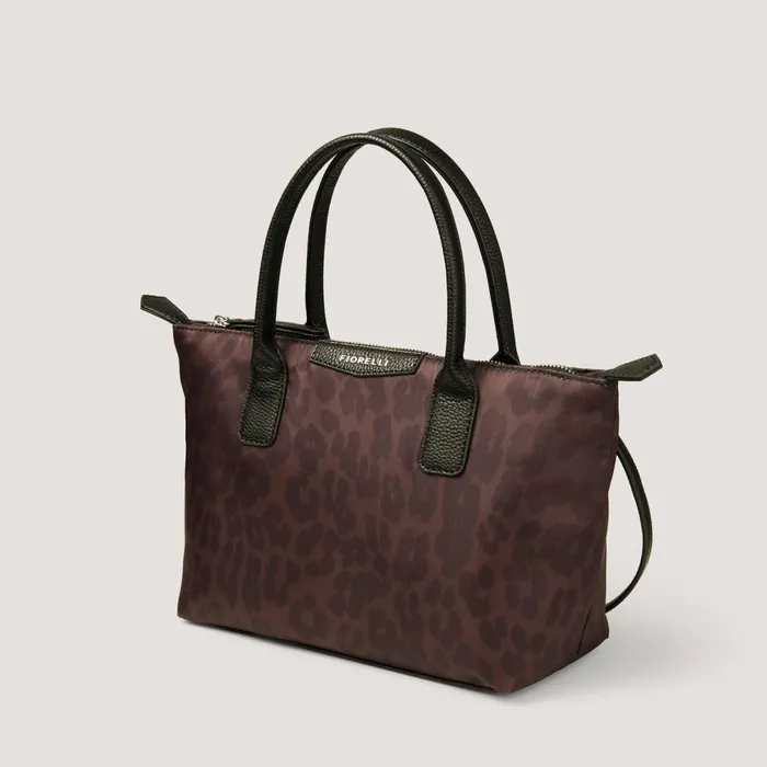Women Bonnie Nylon Tote Leopard Print Fiorelli Tote Bags