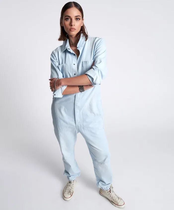 Women CLASSIC CHAMBRAY PARADISE JUMPSUIT One Teaspoon Denim Jumpsuits