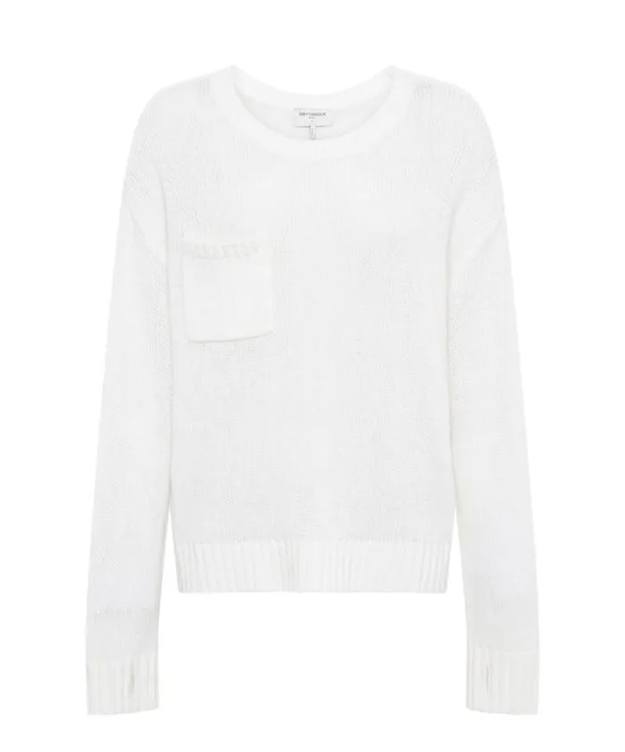 Women CLASSIC POCKET CHUNKY KNIT SWEATER WHITE One Teaspoon Knitwear Women CLASSIC POCKET CHUNKY KNIT SWEATER WHITE One Teaspoon Knitwear