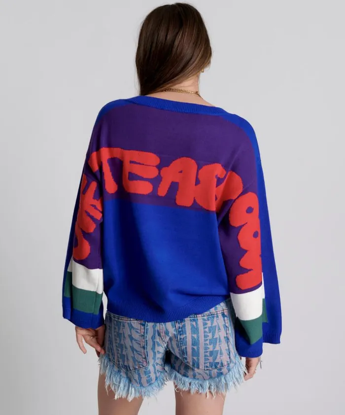 Women COLLEGE GRAFFITI KNIT SWEATER One Teaspoon Knitwear Women COLLEGE GRAFFITI KNIT SWEATER One Teaspoon Knitwear