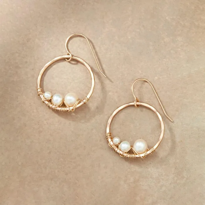 Women Cradled Pearl Earrings Sundance Catalog Earrings