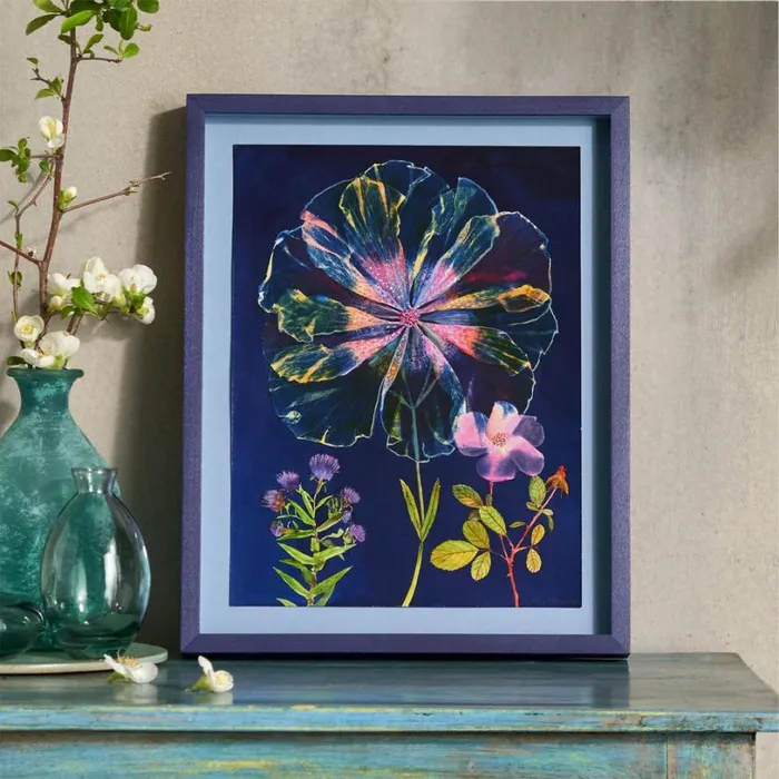 Women Double Hibiscus Rose Painting Sundance Catalog OneOfAKind