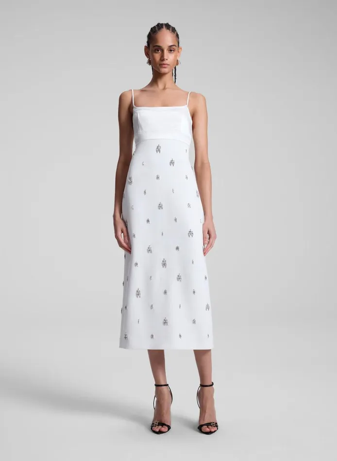 Women Dresses ALC Alana Embellished Midi Dress White