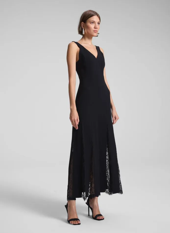 Women Dresses ALC Emmie Lace Midi Dress Blackblack