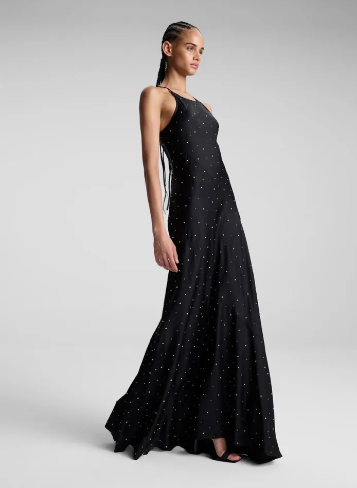 Women Dresses ALC Sybil Embellished Maxi Dress Blacksilver