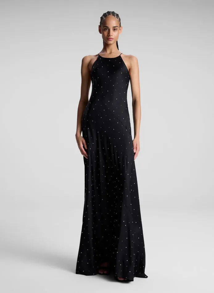 Women Dresses ALC Sybil Embellished Maxi Dress Blacksilver