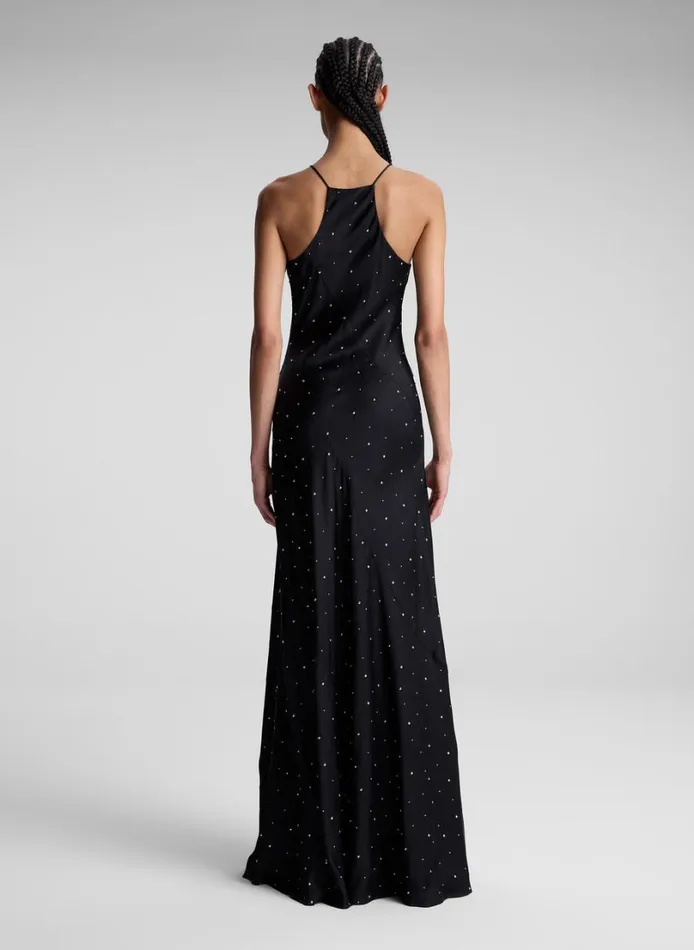 Women Dresses ALC Sybil Embellished Maxi Dress Blacksilver