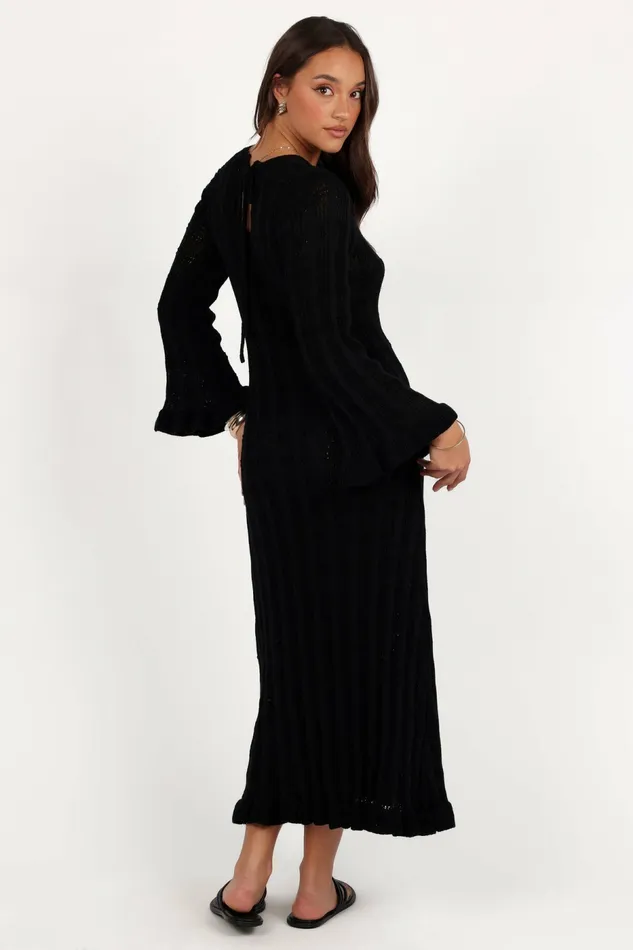 Women Dresses Petal and Pup Colter Long Sleeve Maxi Dress Black