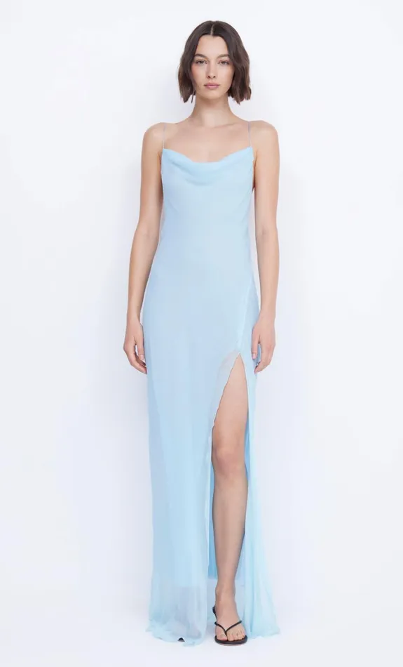 Women ELZETTE SPLIT MAXI DRESS 8211 DOLPHIN BLUE Bec Bridge Maxi Dresses