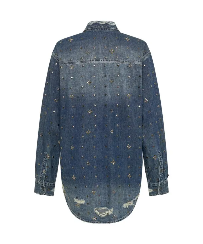 Women EMBELLISHED EVERYDAY DENIM SHIRT One Teaspoon Denim Tops Women EMBELLISHED EVERYDAY DENIM SHIRT One Teaspoon Denim Tops