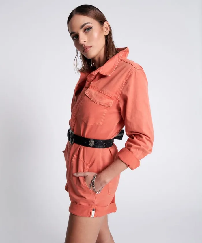 Women ENVIOUS ORANGE CARGO PROPHECY JUMPSUIT One Teaspoon Denim Jumpsuits Women ENVIOUS ORANGE CARGO PROPHECY JUMPSUIT One Teaspoon Denim Jumpsuits
