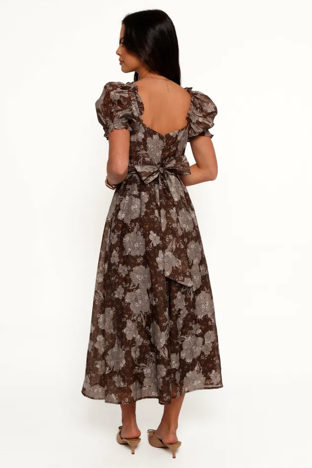 Women Fall Dresses Petal and Pup Farryn Maxi Dress BrownGrey