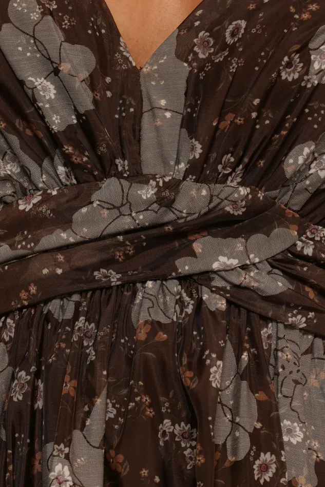 Women Fall Dresses Petal and Pup Farryn Maxi Dress BrownGrey