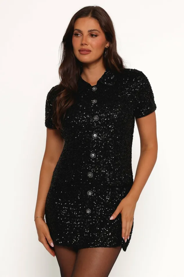 Women Fall Dresses Petal and Pup Mckenzie Mini Dress Black