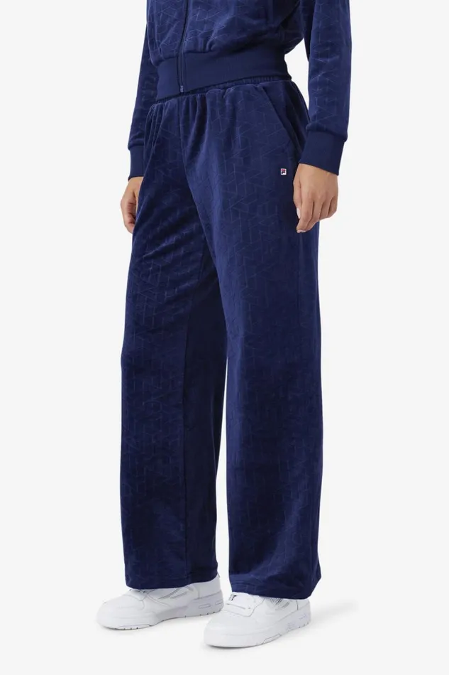 Women Fila Shorts and Pants Devika Velour Track Pant Fila Navy Women Fila Shorts and Pants Devika Velour Track Pant Fila Navy