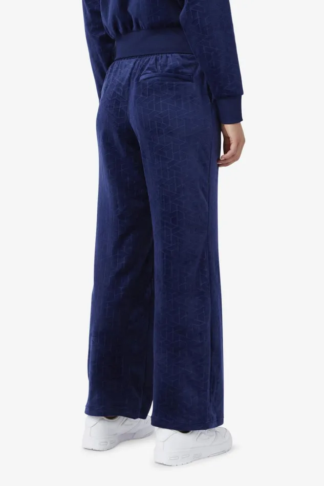 Women Fila Shorts and Pants Devika Velour Track Pant Fila Navy Women Fila Shorts and Pants Devika Velour Track Pant Fila Navy