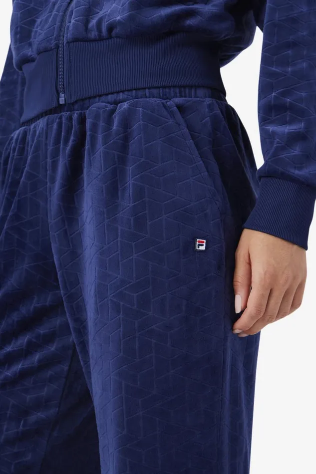 Women Fila Shorts and Pants Devika Velour Track Pant Fila Navy Women Fila Shorts and Pants Devika Velour Track Pant Fila Navy