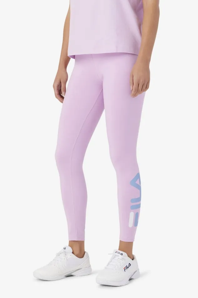 Women Fila Tights and Leggings Elora Legging Orchid Bouquet Forever Blue White