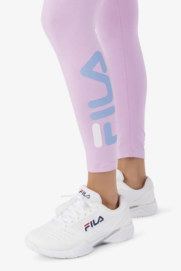 Women Fila Tights and Leggings Elora Legging Orchid Bouquet Forever Blue White