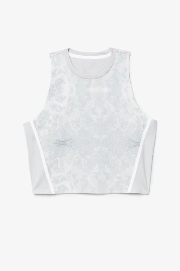Women Fila Tops Uplift Athletic Crop Top Highrise White