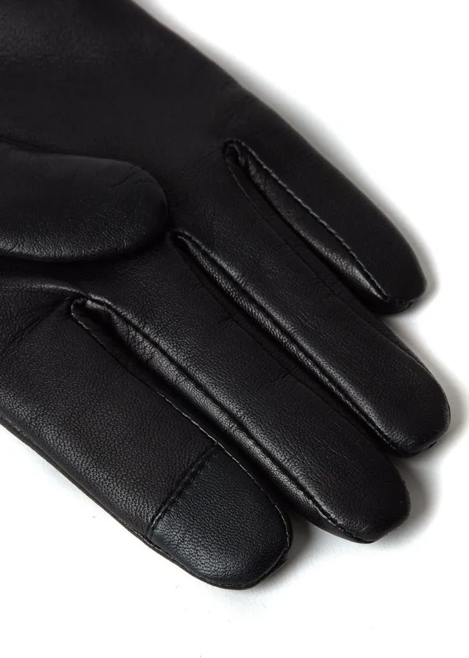 Women Gloves Holland Cooper Cashmere Lined Faux Trim Leather Gloves Black Women Gloves Holland Cooper Cashmere Lined Faux Trim Leather Gloves Black