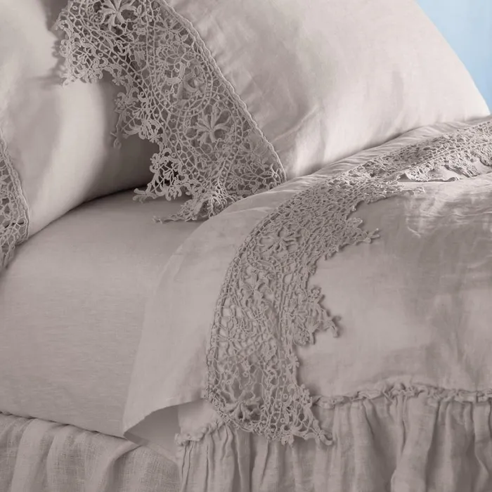 Women Gossamer Linen Lace Flat Sheet Cenote Sundance Catalog Bedding and Bath Women Gossamer Linen Lace Flat Sheet Cenote Sundance Catalog Bedding and Bath