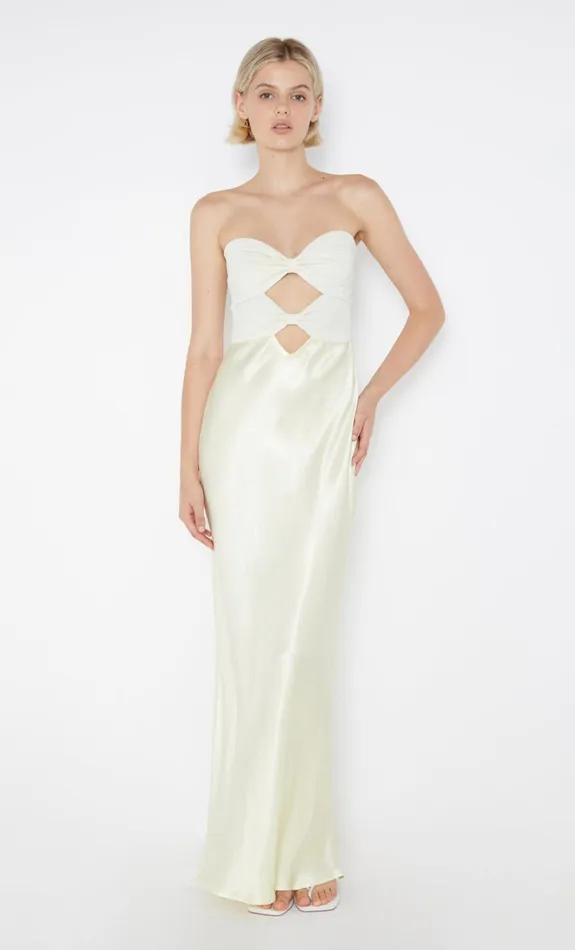 Women HALLE STRAPLESS DRESS 8211 ICE YELLOW Bec Bridge Bridesmaid Dresses