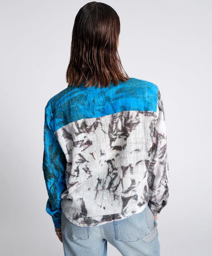 Women HAND PRINTED CHROMATIC SHIRT One Teaspoon Shirts