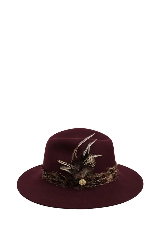 Women Hats and Headbands Holland Cooper Trilby Hat Mulberry