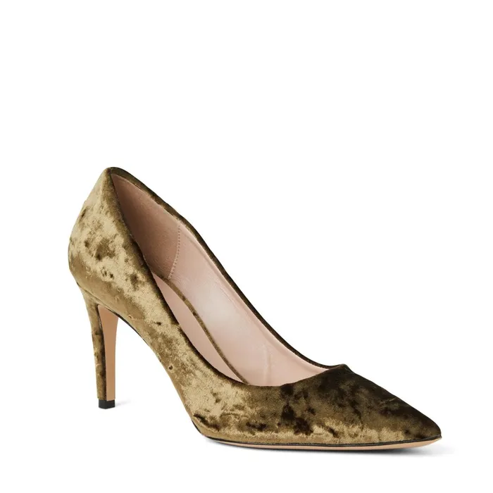 Women Heels Bruno Magli Telma Pointed Toe Pump Olive Velvet