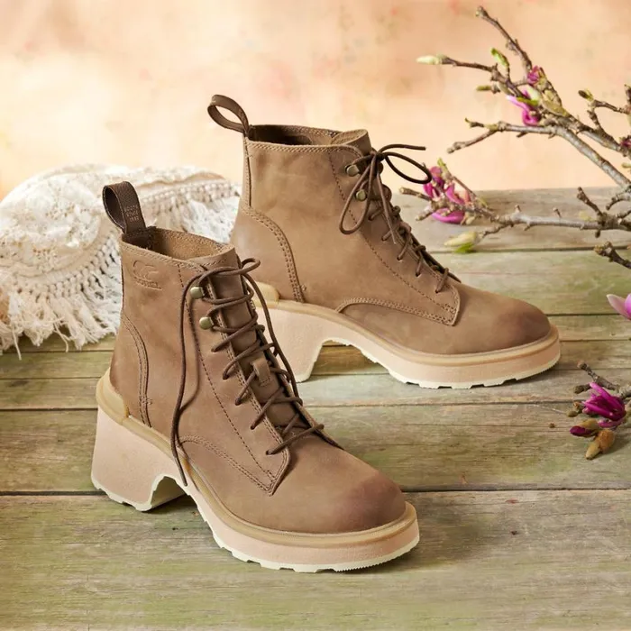 Women Hiline Heel Lace Boots Umber Sundance Catalog Boots