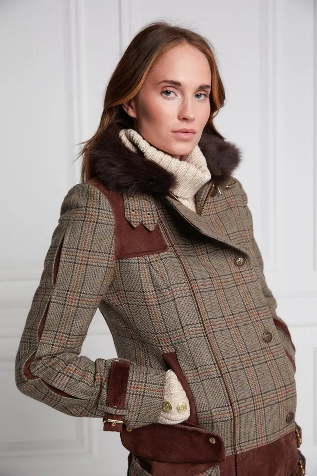 Women In Stock Tailoring Holland Cooper Balmoral Field Jacket Bourbon Tweed