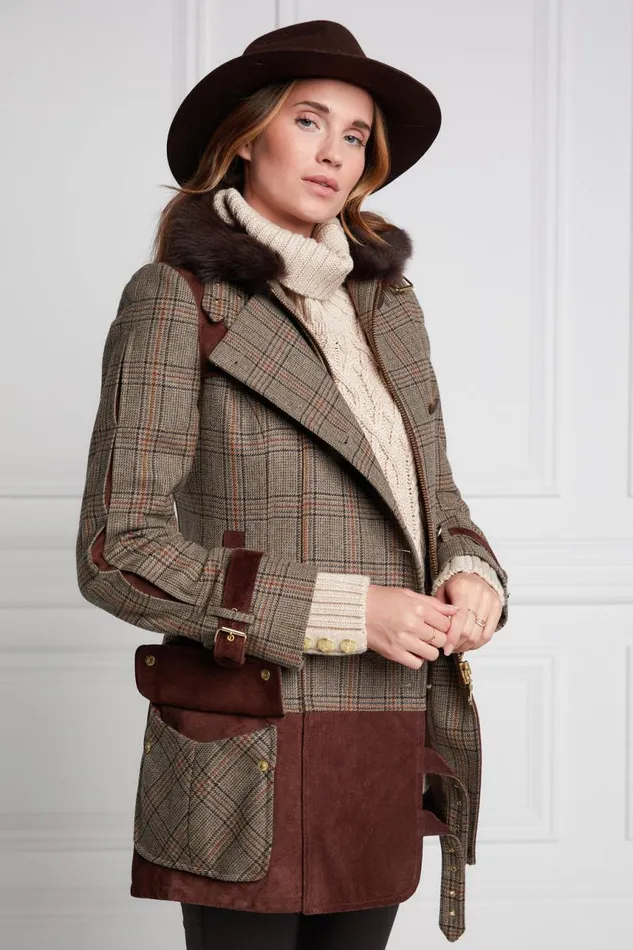 Women In Stock Tailoring Holland Cooper Balmoral Field Jacket Bourbon Tweed