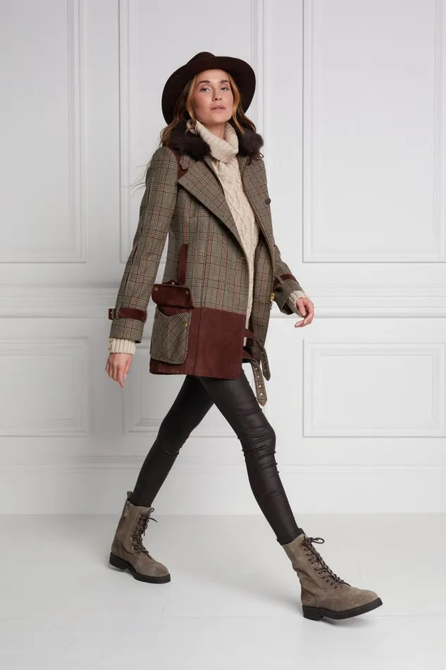 Women In Stock Tailoring Holland Cooper Balmoral Field Jacket Bourbon Tweed