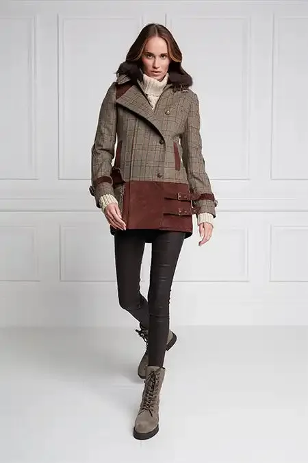Women In Stock Tailoring Holland Cooper Balmoral Field Jacket Bourbon Tweed