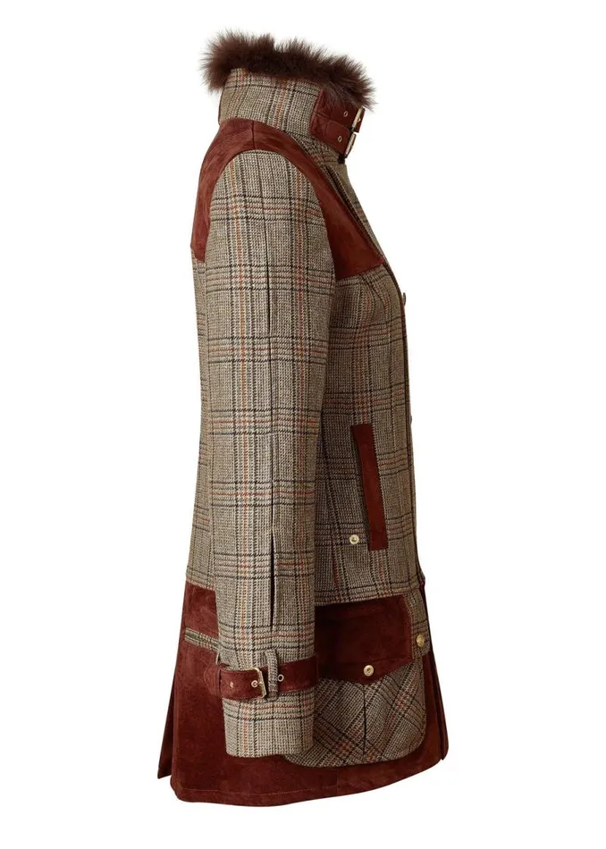Women In Stock Tailoring Holland Cooper Balmoral Field Jacket Bourbon Tweed