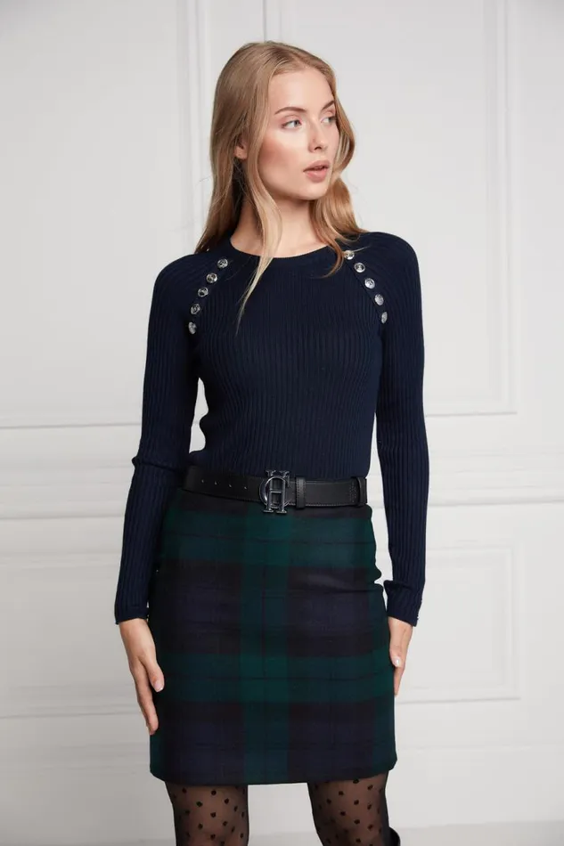 Women In Stock Tailoring Holland Cooper Chelsea Skirt Blackwatch