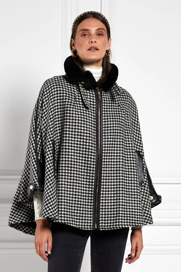 Women In Stock Tailoring Holland Cooper Chiltern Cape Houndstooth