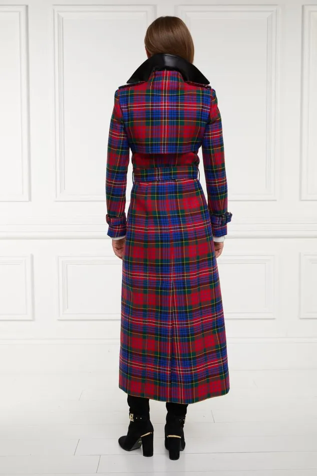 Women In Stock Tailoring Holland Cooper Full Length Marlborough Trench Coat Macpherson Tartan