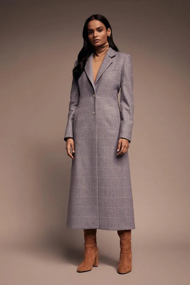 Women In Stock Tailoring Holland Cooper Jubilee Longline Regency Coat Lavender