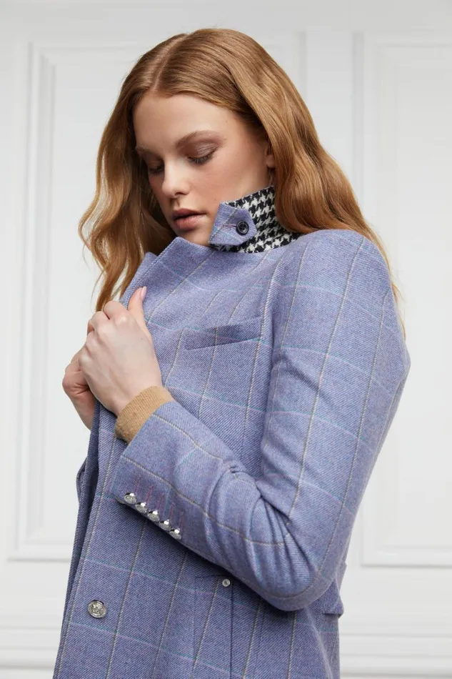 Women In Stock Tailoring Holland Cooper Jubilee Longline Regency Coat Lavender