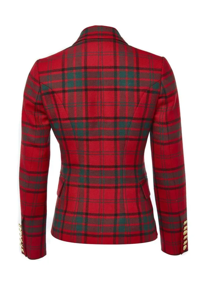 Women In Stock Tailoring Holland Cooper Knightsbridge Blazer Red Tartan