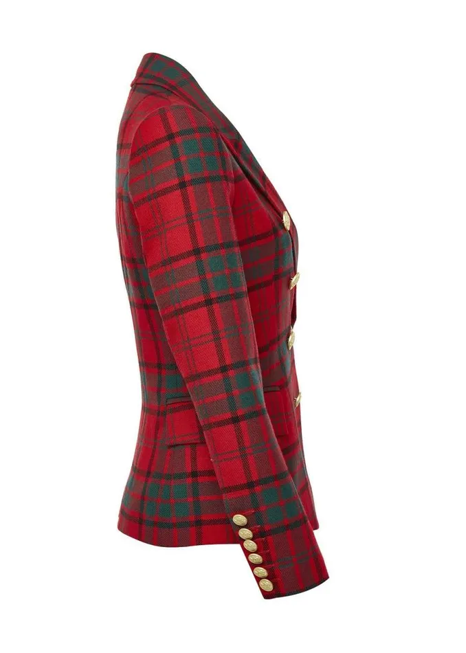 Women In Stock Tailoring Holland Cooper Knightsbridge Blazer Red Tartan